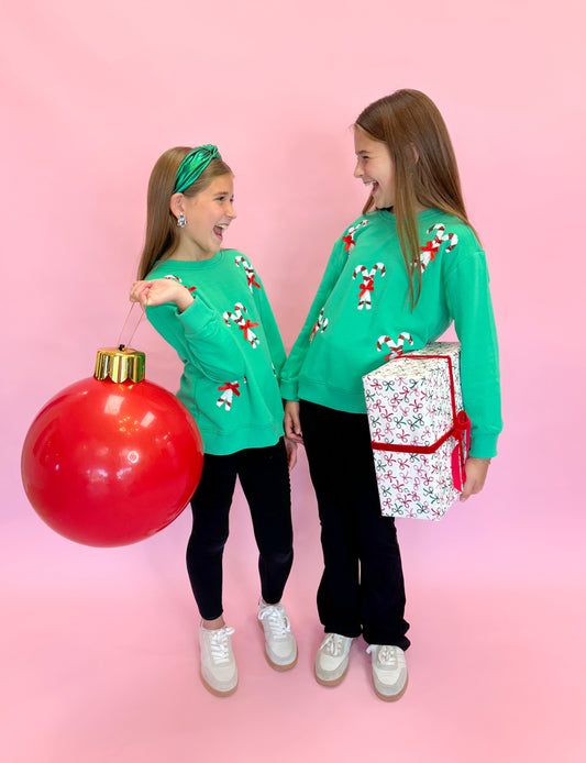 Youth Candy Cane Sweatshirt