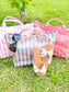 Striped Vinyl Tote Bags