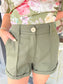 Pleated Pintuck Shorts