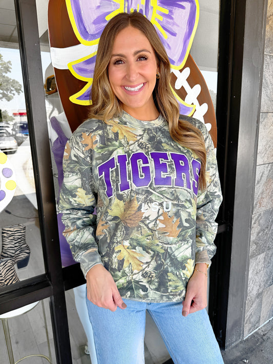 LSU Camo Sweatshirt