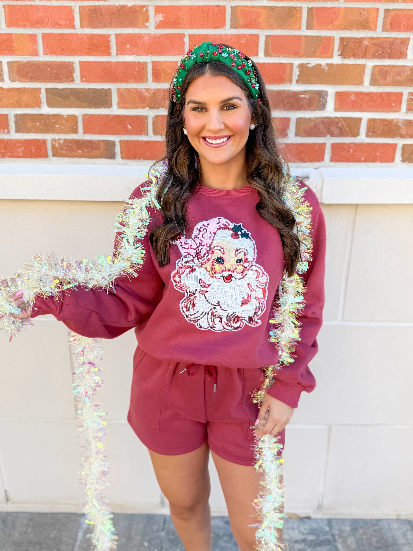 Classic Santa Top & Shorts Set