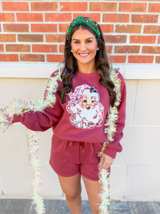 Classic Santa Top & Shorts Set