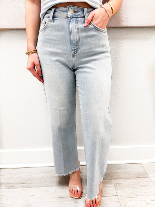 Slim Wide Leg Denim