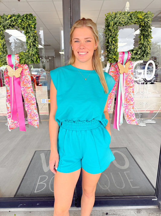 French Terry Top & Shorts Set