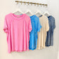 Acid Wash Short Sleeve Top