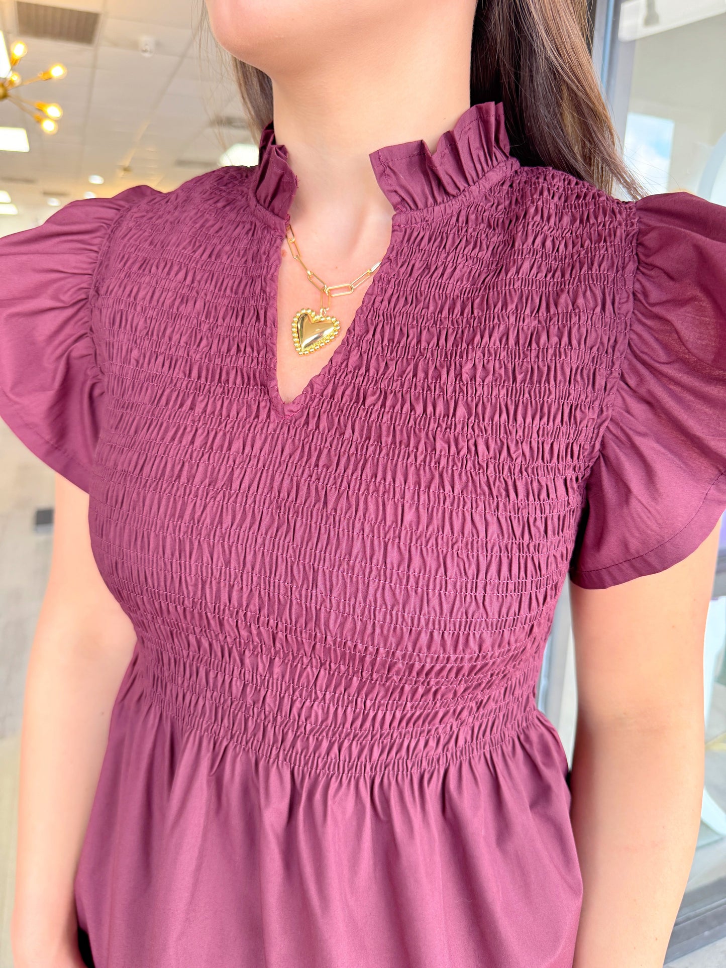 Flutter Sleeve Peplum Top