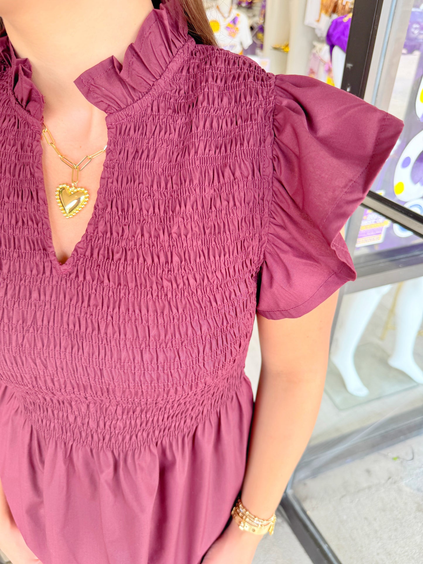 Flutter Sleeve Peplum Top