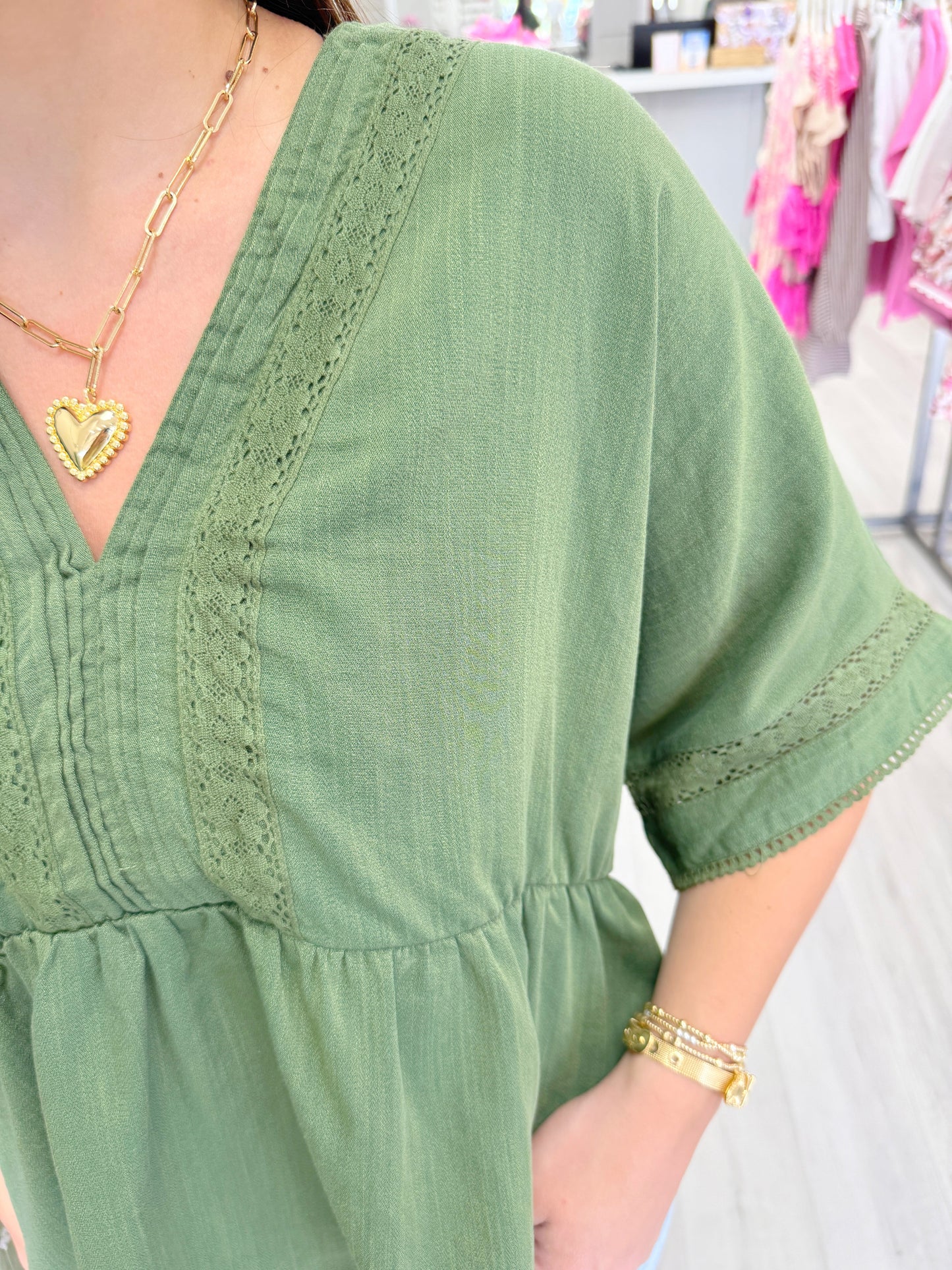 Short Sleeve Peplum Top