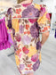 Puff Sleeve Scallop Accent Dress