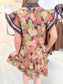 Floral Flutter Sleeve Dress