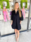 Eyelet 3/4 Puff Sleeve Dress