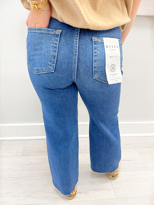 High Rise Crop Wide Leg Jean