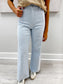 Straight Wide Leg Denim Pants