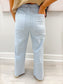 Straight Wide Leg Denim Pants