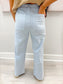 Straight Wide Leg Denim Pants