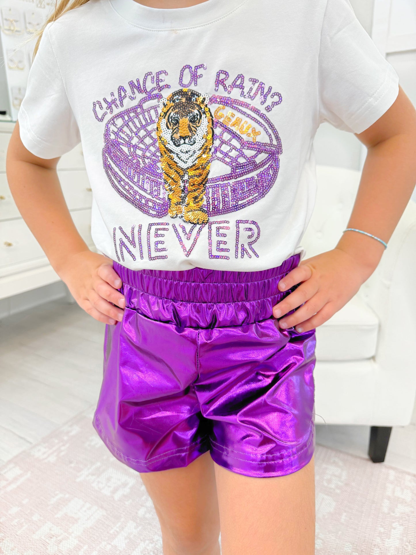 Chance of Rain Never Kids Tee