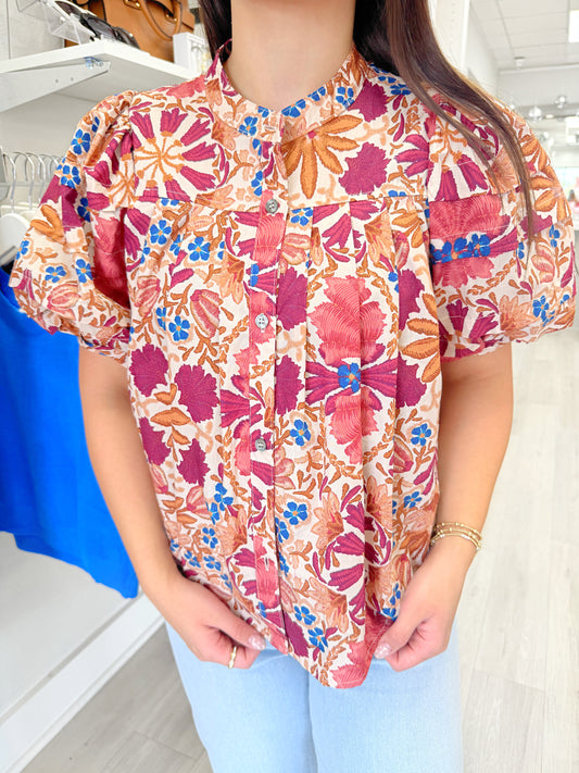 Bria Floral Balloon Top