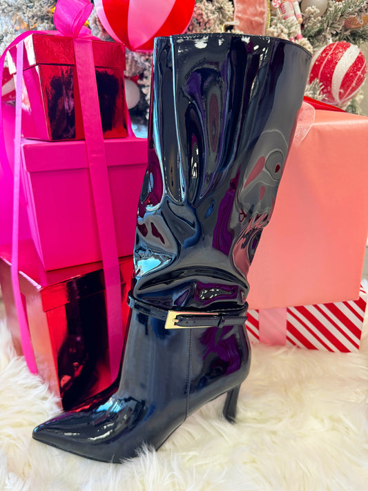 Knee High Patent Boots