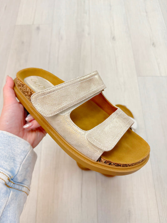Cork Sole Slide Sandal