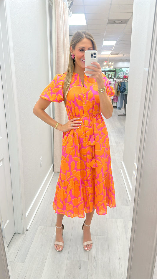 Floral Button Down Dress