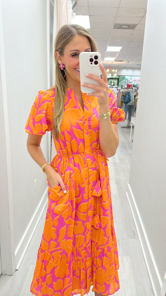 Floral Button Down Dress