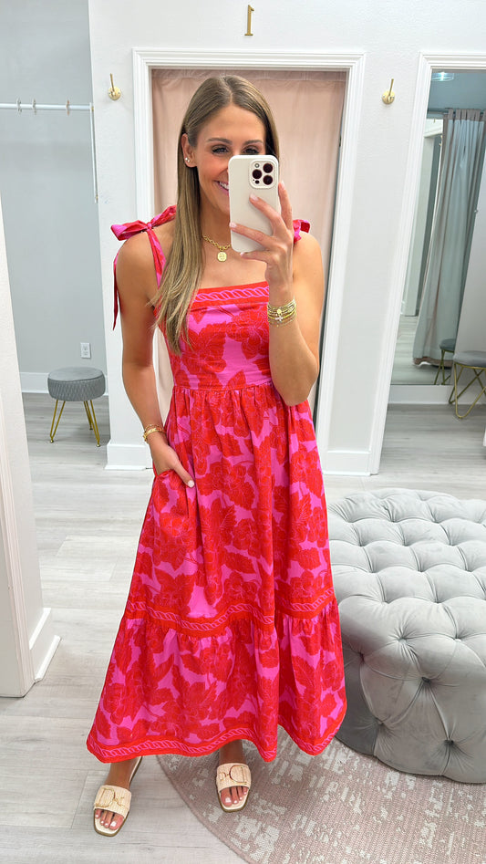 Floral Smocked Maxi Dress