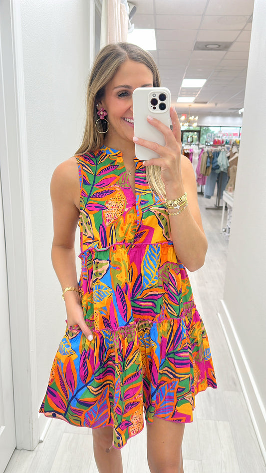 Tiered Mini Dress
