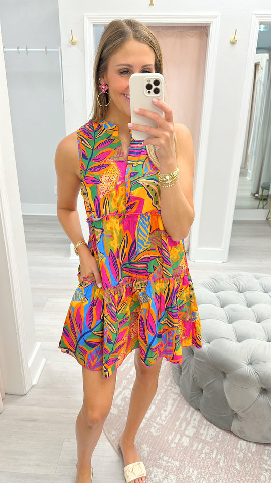 Tiered Mini Dress
