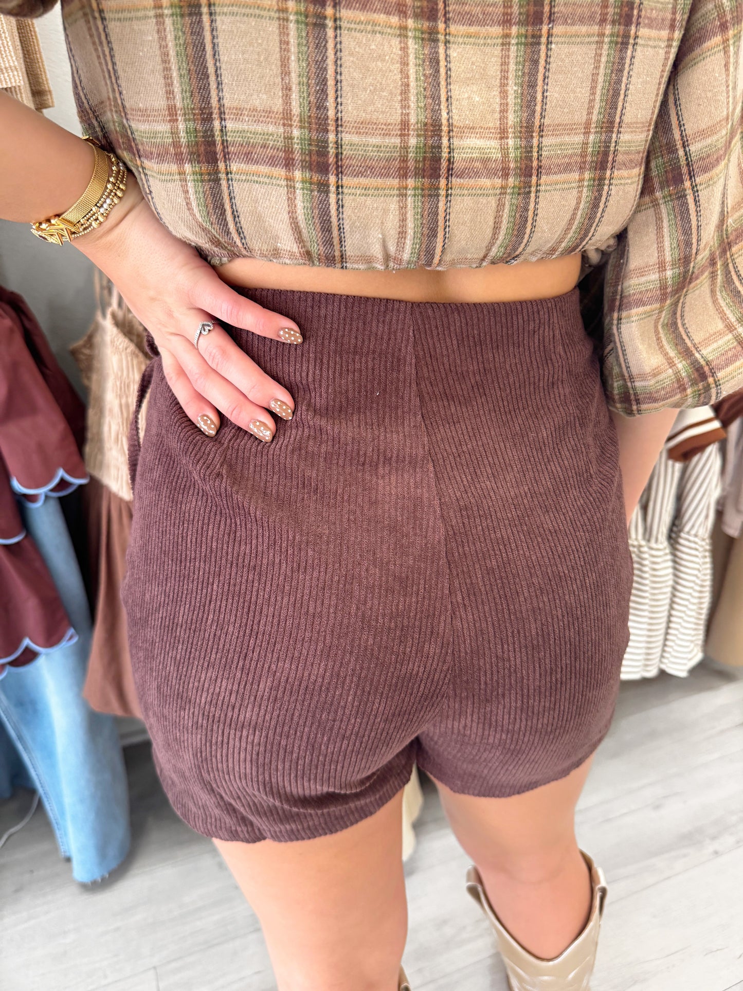 Corduroy Wrap Skort