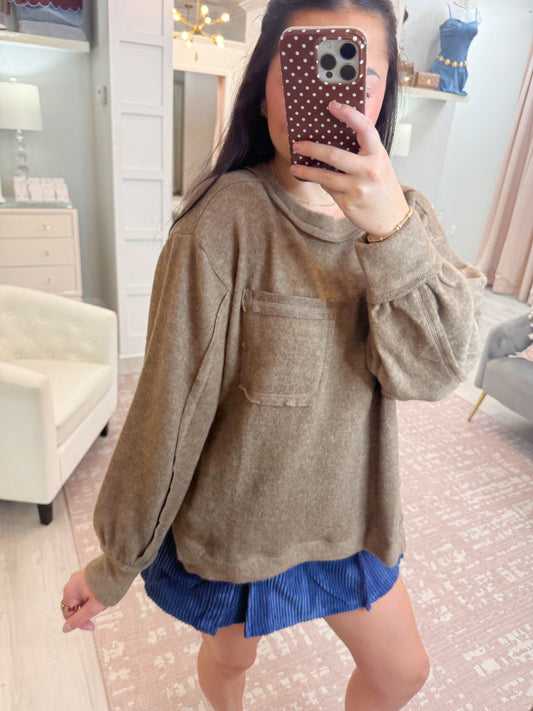 Brushed High Low Sweater