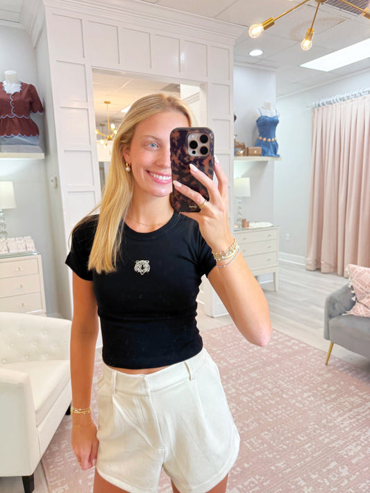 Ribbed Tiger Baby Tee