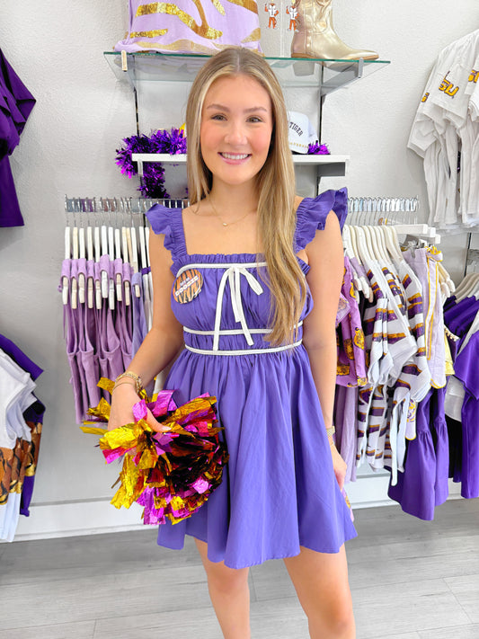 Frill Shoulder Mini Dress