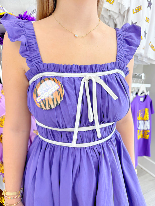 Frill Shoulder Mini Dress