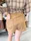 Suede Plated Flare Shorts