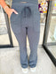 Ribbed Top & Flare Pant Set