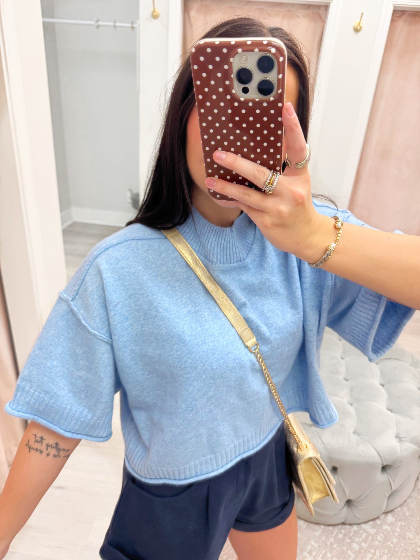 Knit Mock Neck Sweater