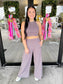 Halter Tank & Wide Leg Pant Set