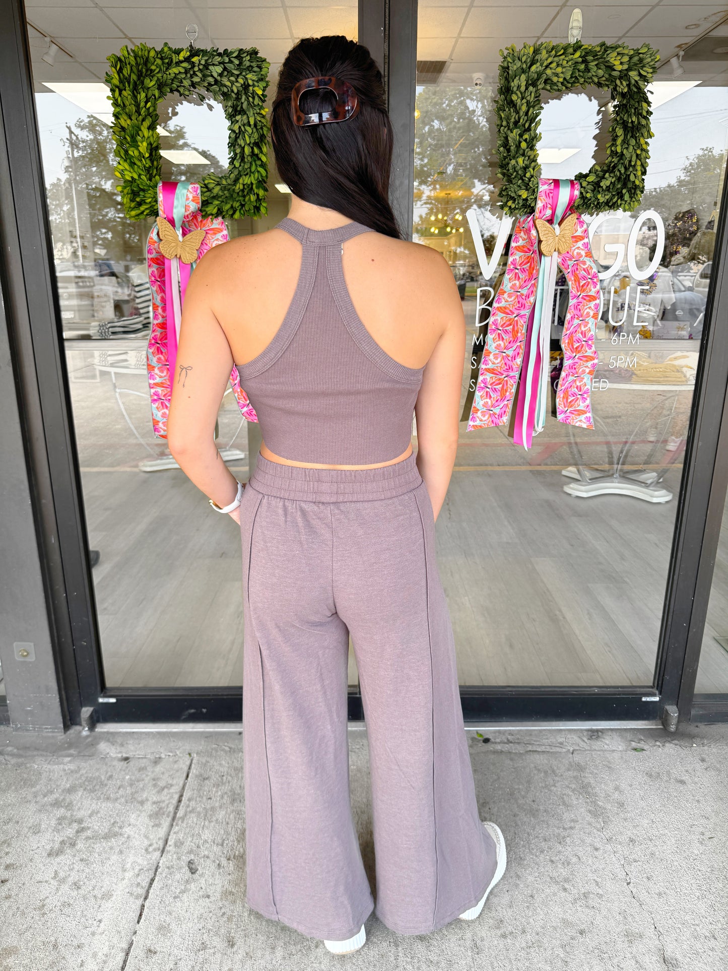 Halter Tank & Wide Leg Pant Set