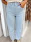 H/R Striped Barrel Jeans