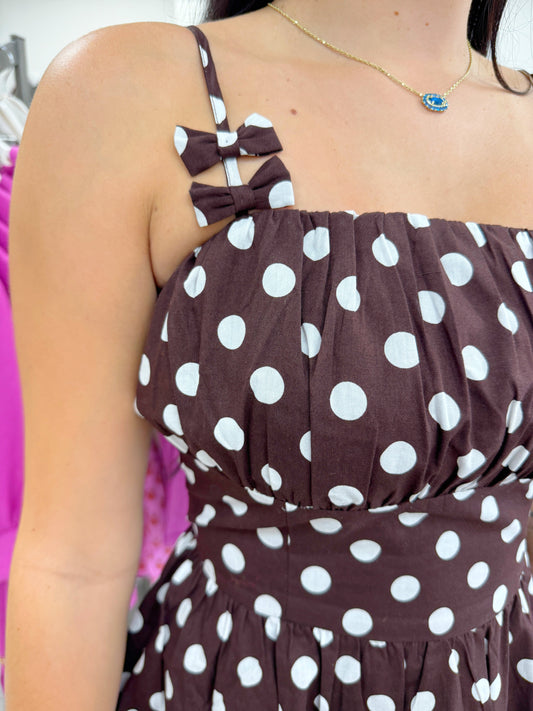 Polka Dot W/ Ruched Bust