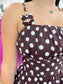 Polka Dot W/ Ruched Bust