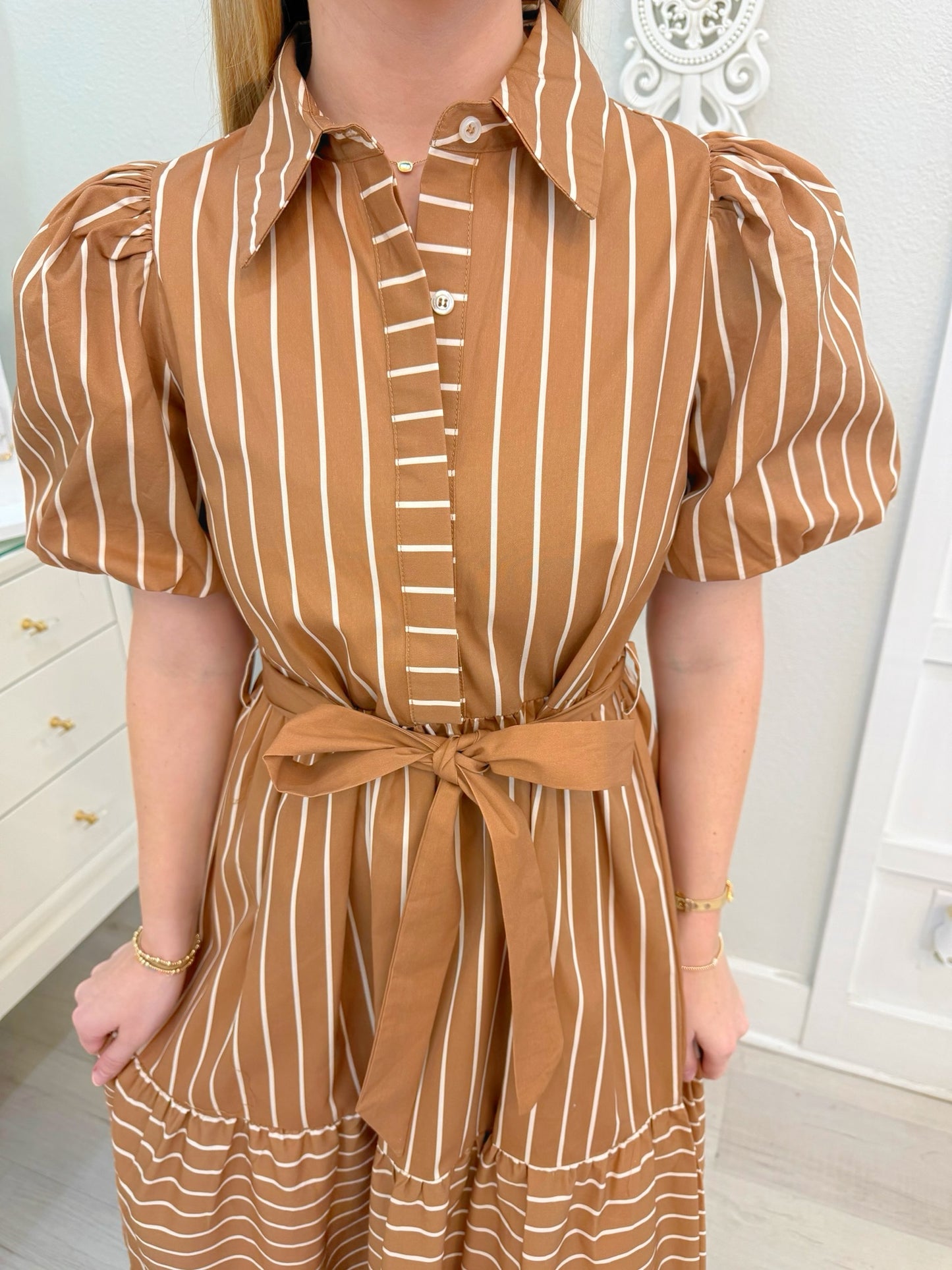 Striped Collared Dress