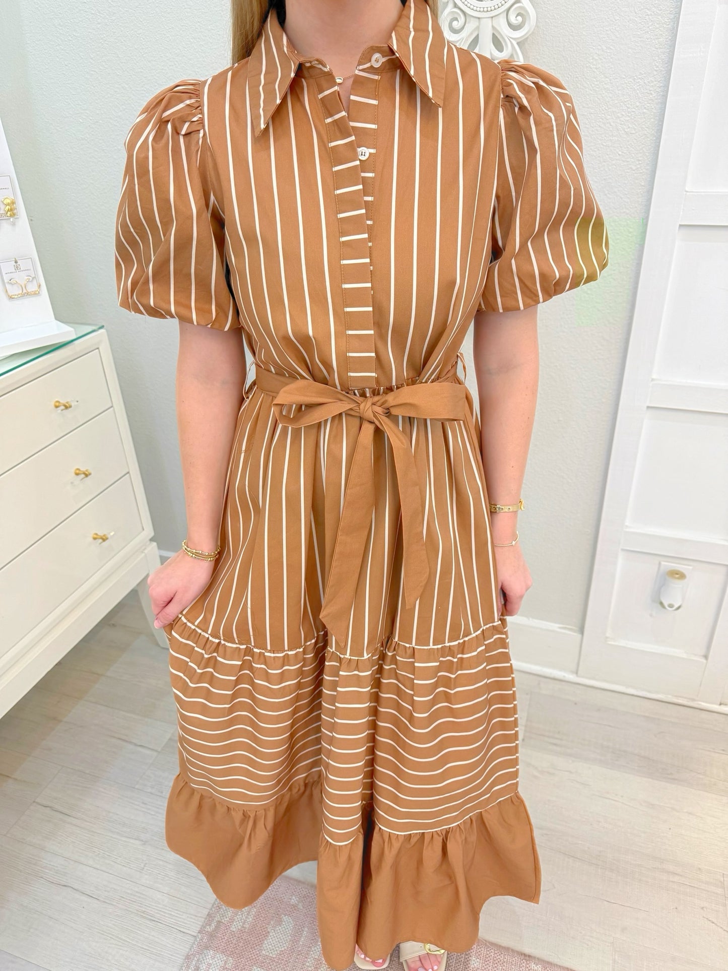 Striped Collared Dress