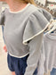 Round Neck Ruffle Sweater