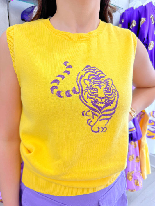 Walking Tiger Sleeveless Sweater