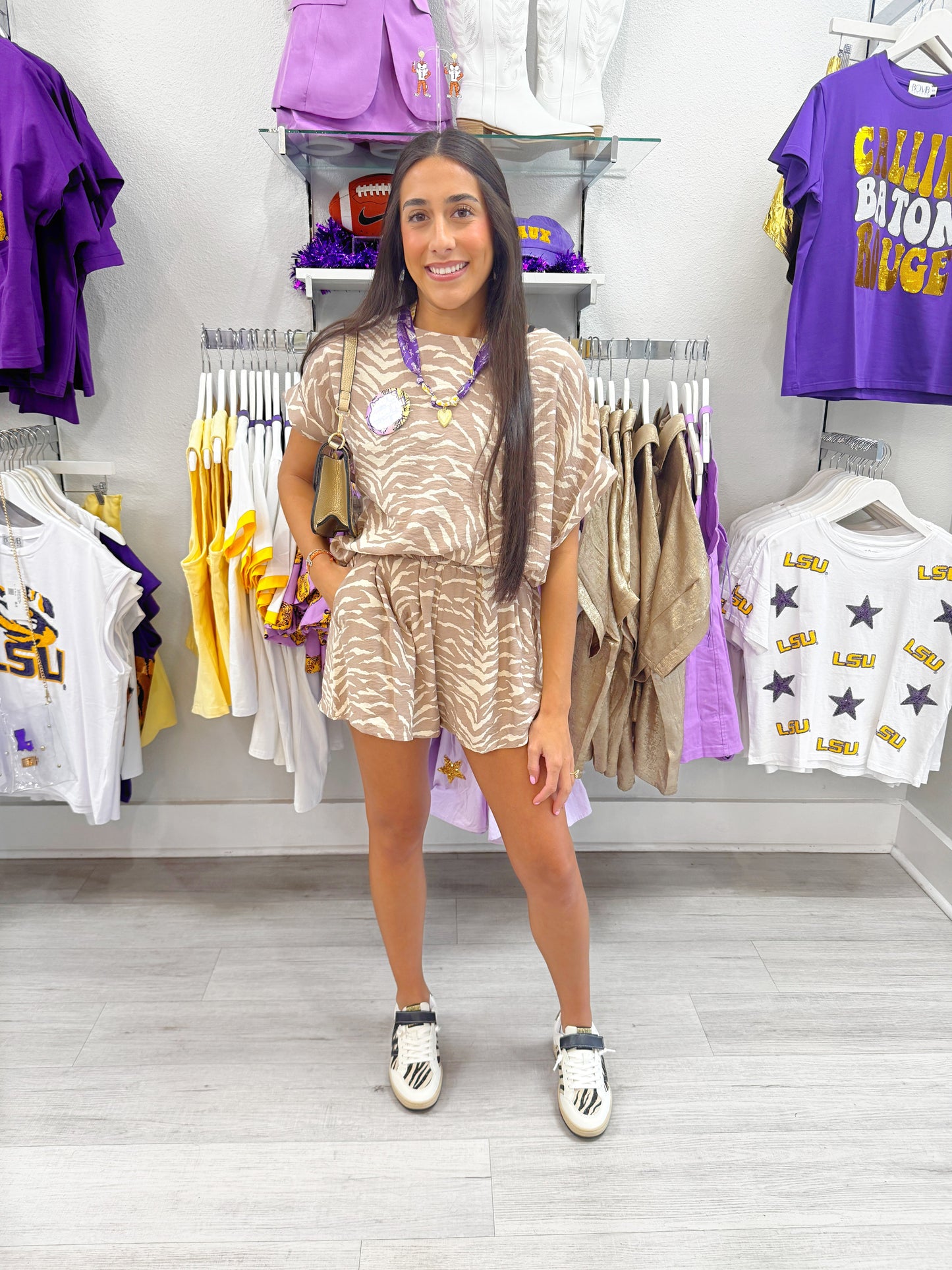 Animal Print Top & Short Set