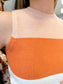 Color Block Top & Skirt Set