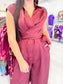 V-neck Knotted Romper
