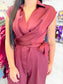 V-neck Knotted Romper
