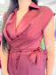 V-neck Knotted Romper